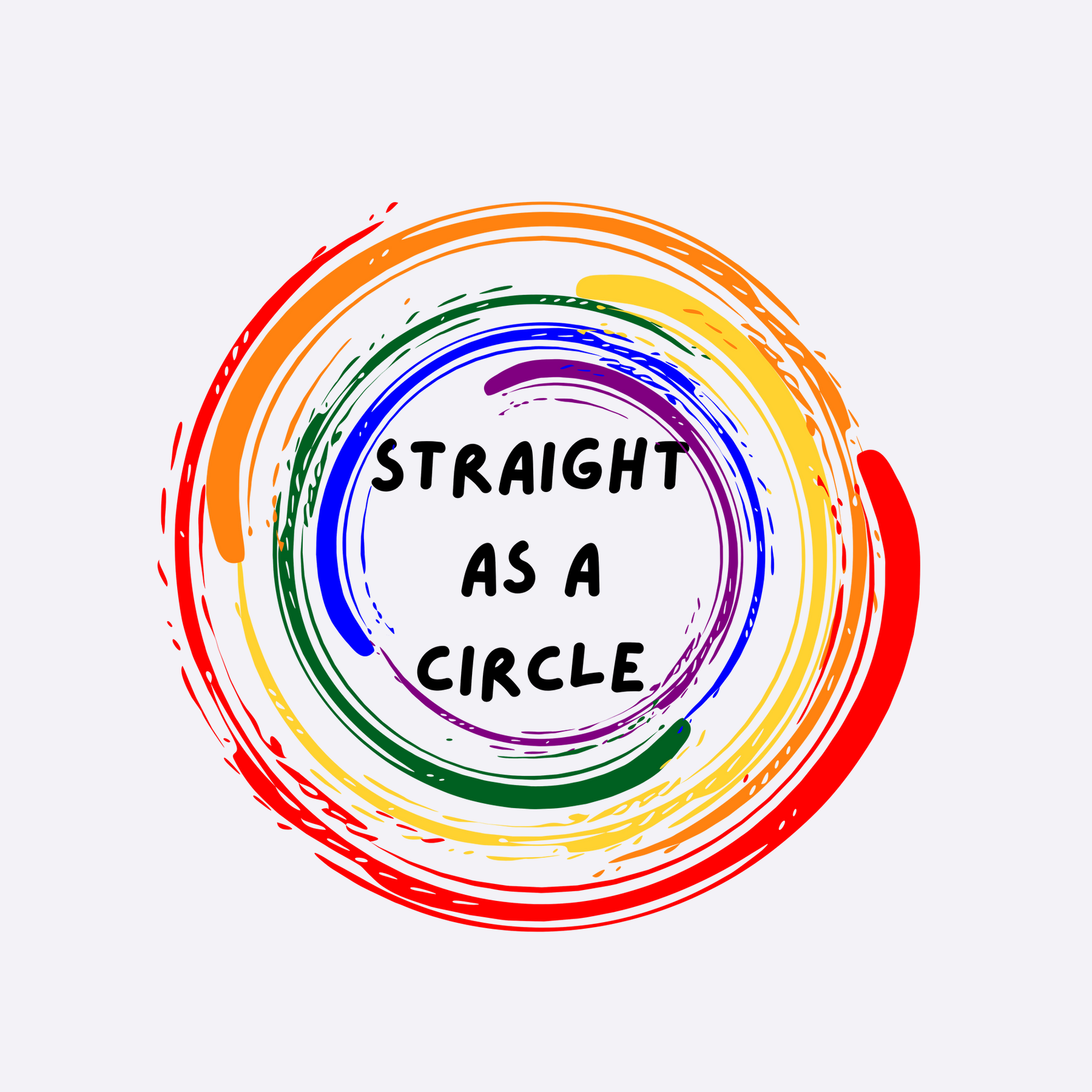 Organic Cotton Straight As A Circle Pride Rainbow T-Shirt - LGBTQ+ Unisex Tee