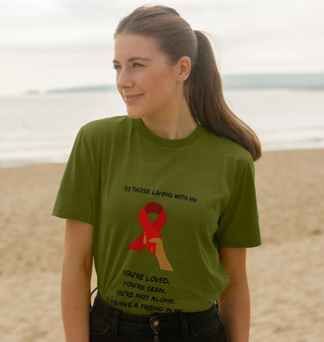 🇬🇧 HIV Outreach (Light) - Unisex Organic Cotton T-Shirt