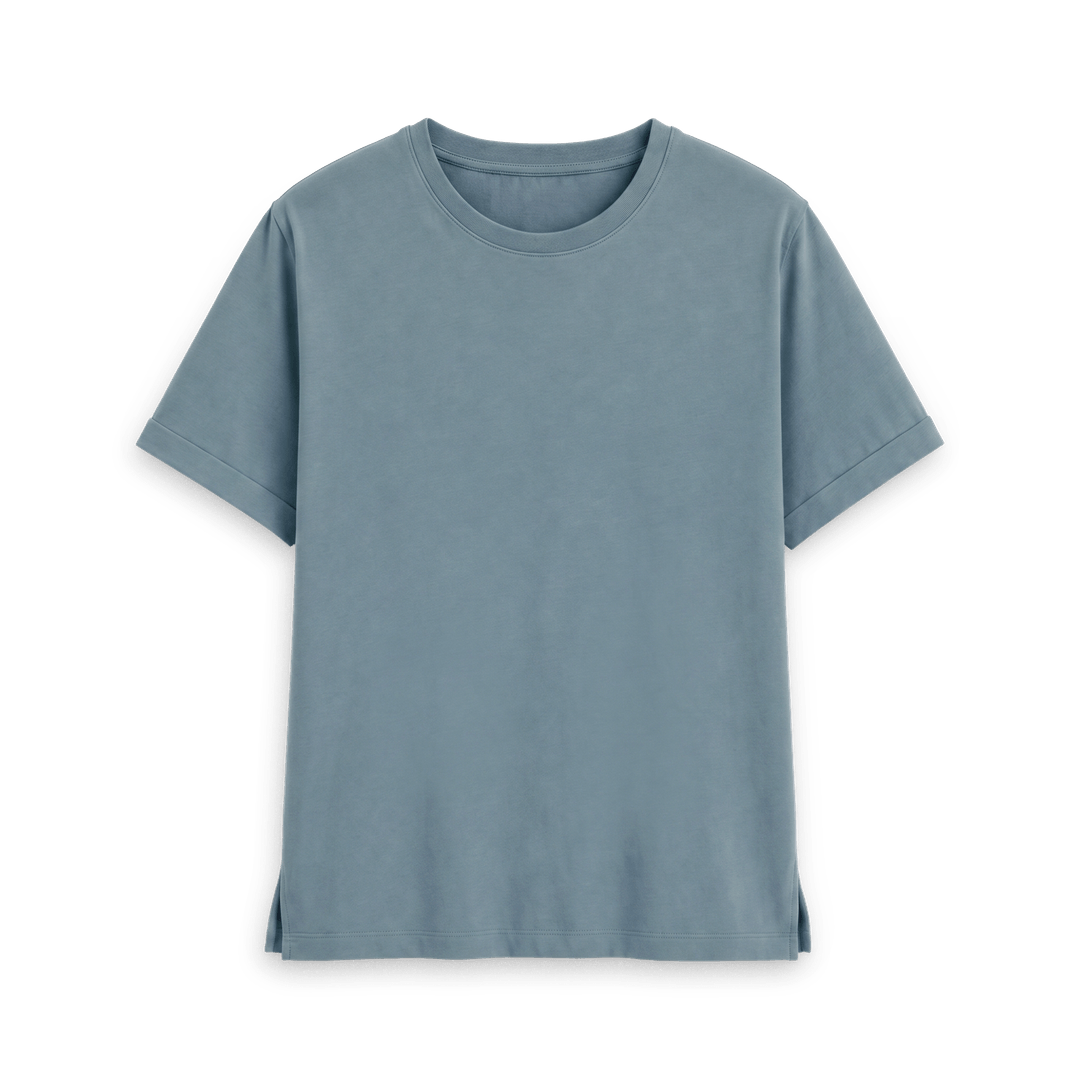 Stone Blue Printed T-shirt Front