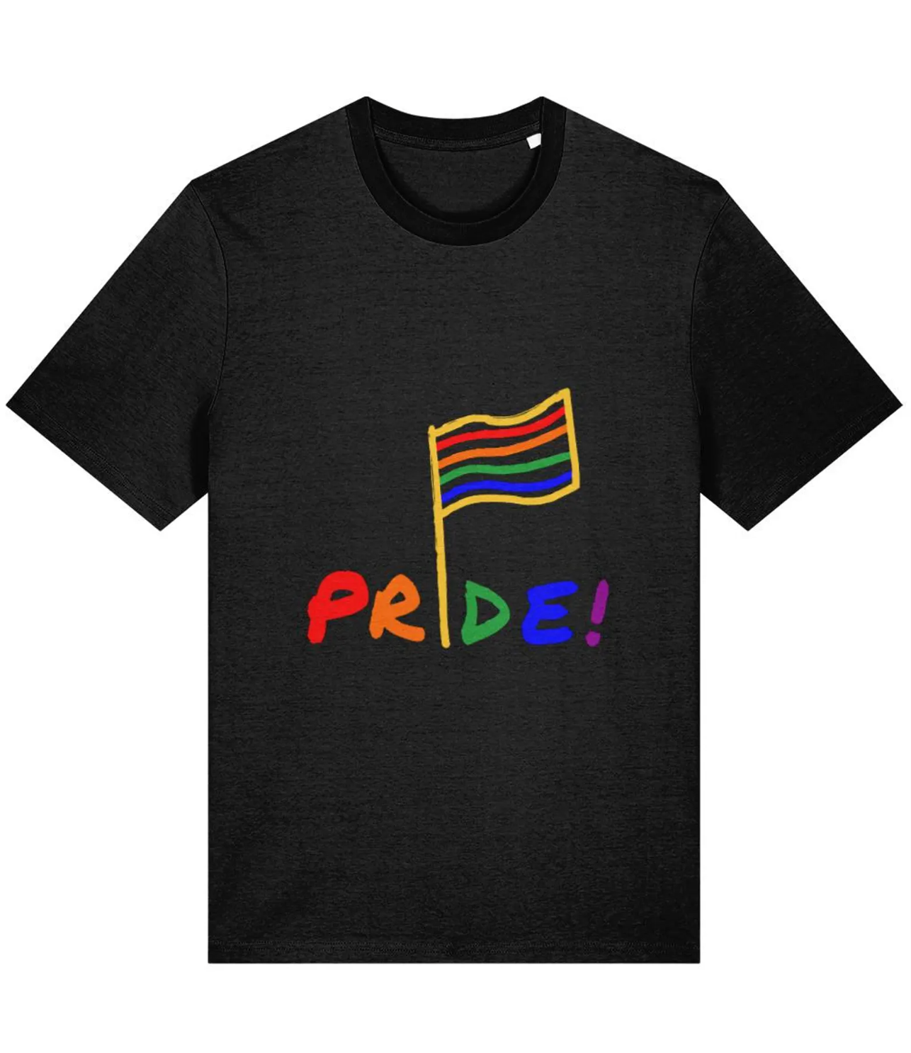 Organic Cotton Pride Rainbow T-Shirt - LGBTQ+ Unisex Tee