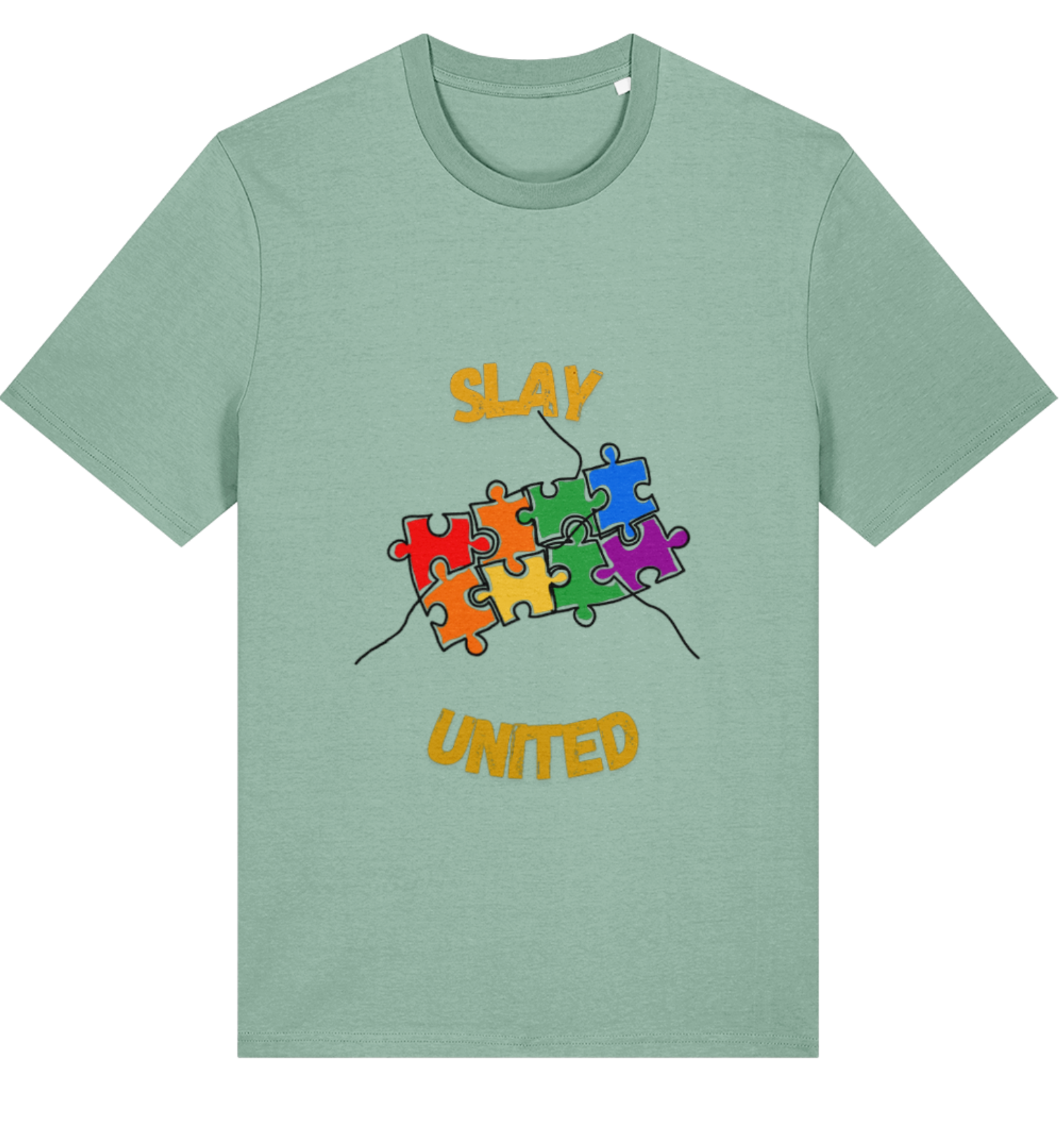 Organic Cotton Slay United Pride Rainbow T-Shirt - LGBTQ+ Unisex Tee