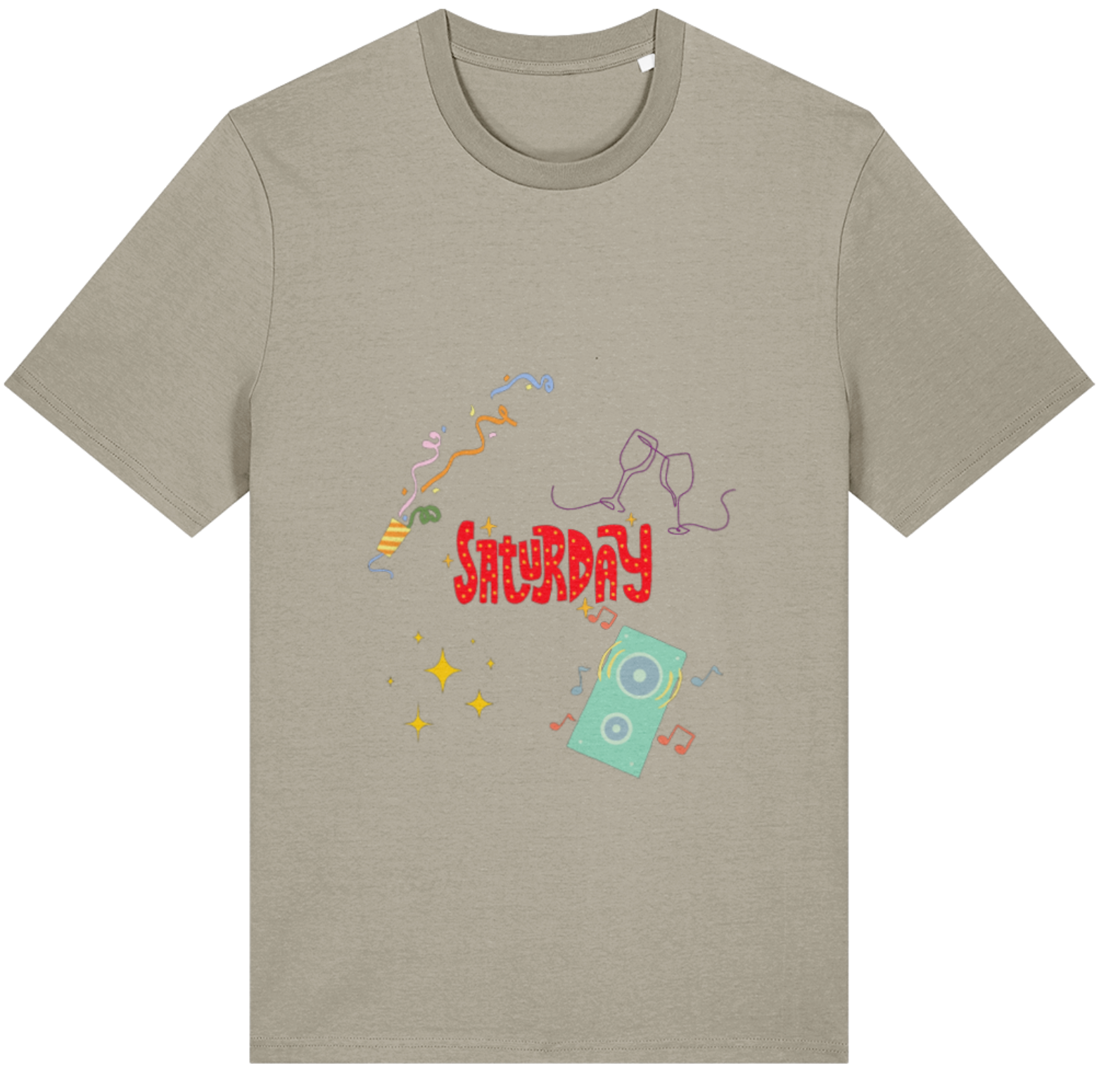Organic Cotton Funny Saturday Night - Unisex Tee