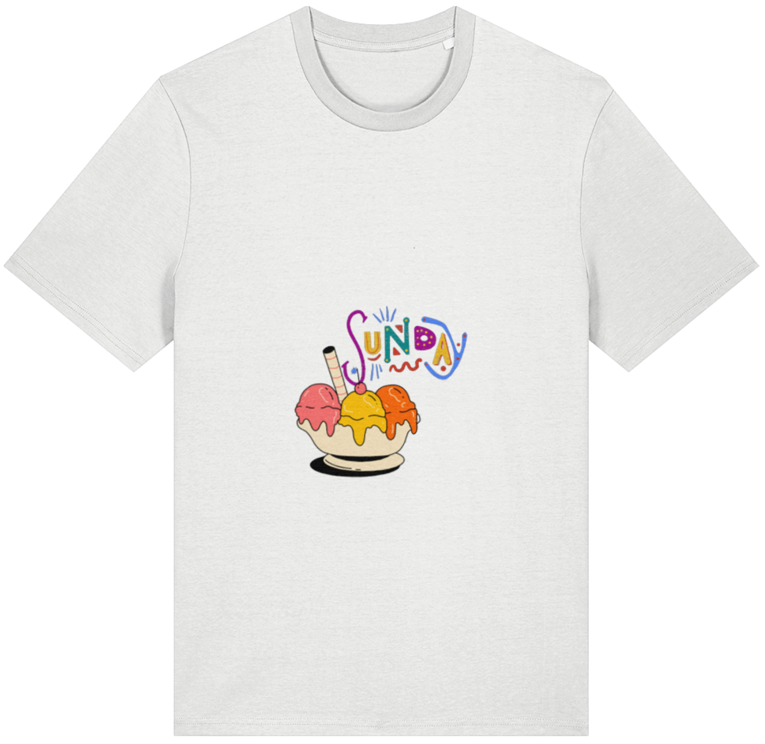 Organic Cotton Funny Sunday Sundae - Unisex Tee