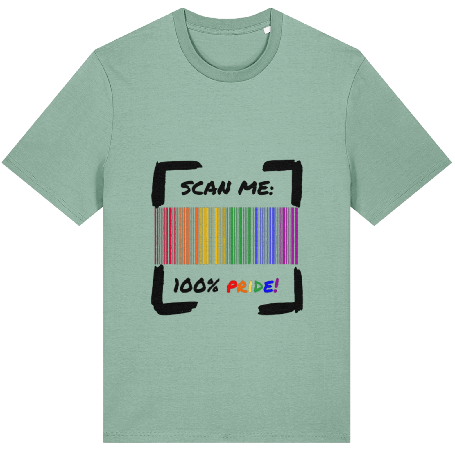 Organic Cotton Scan Me 100% Pride - Unisex Tee