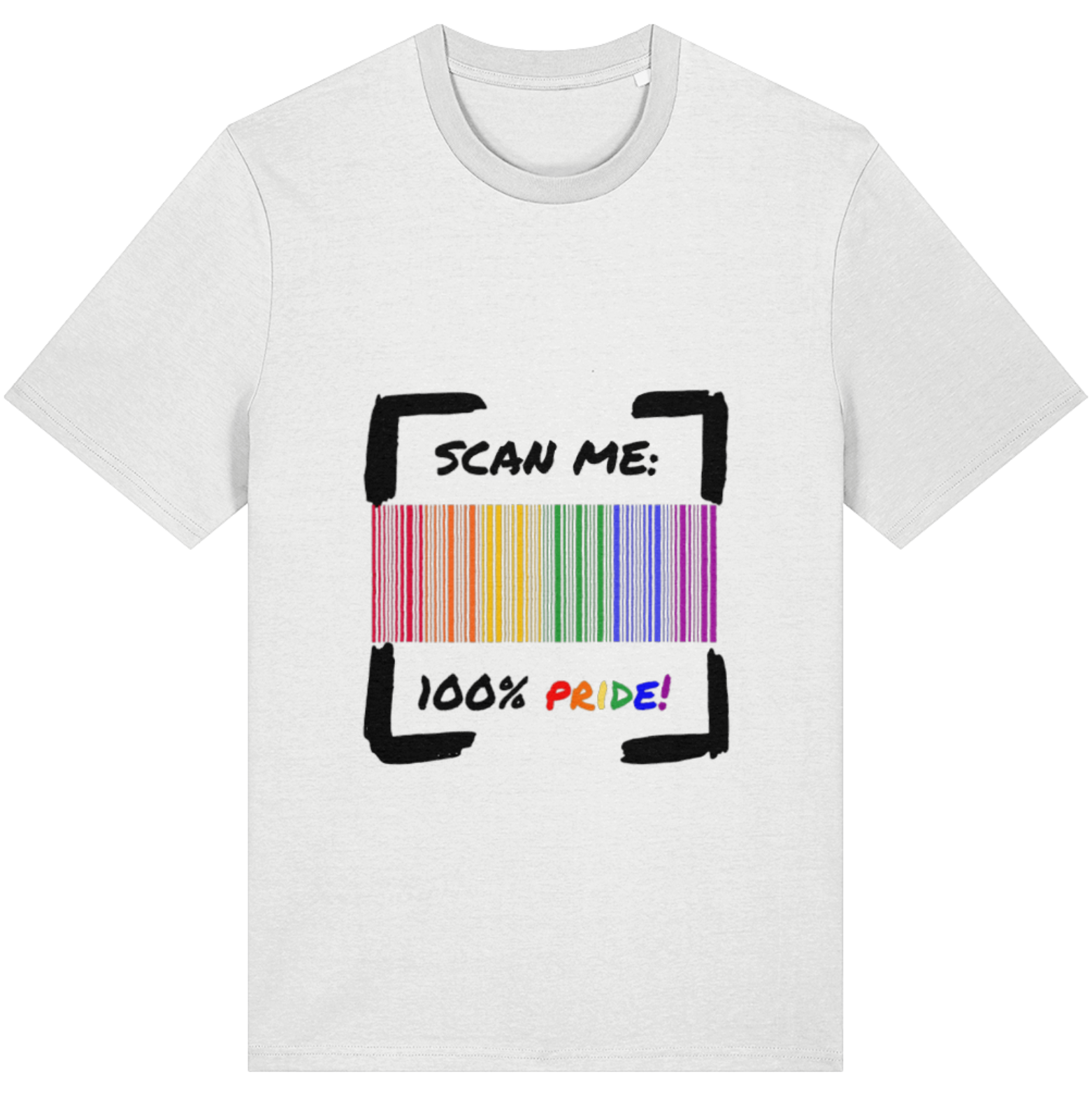 Organic Cotton Scan Me 100% Pride - Unisex Tee