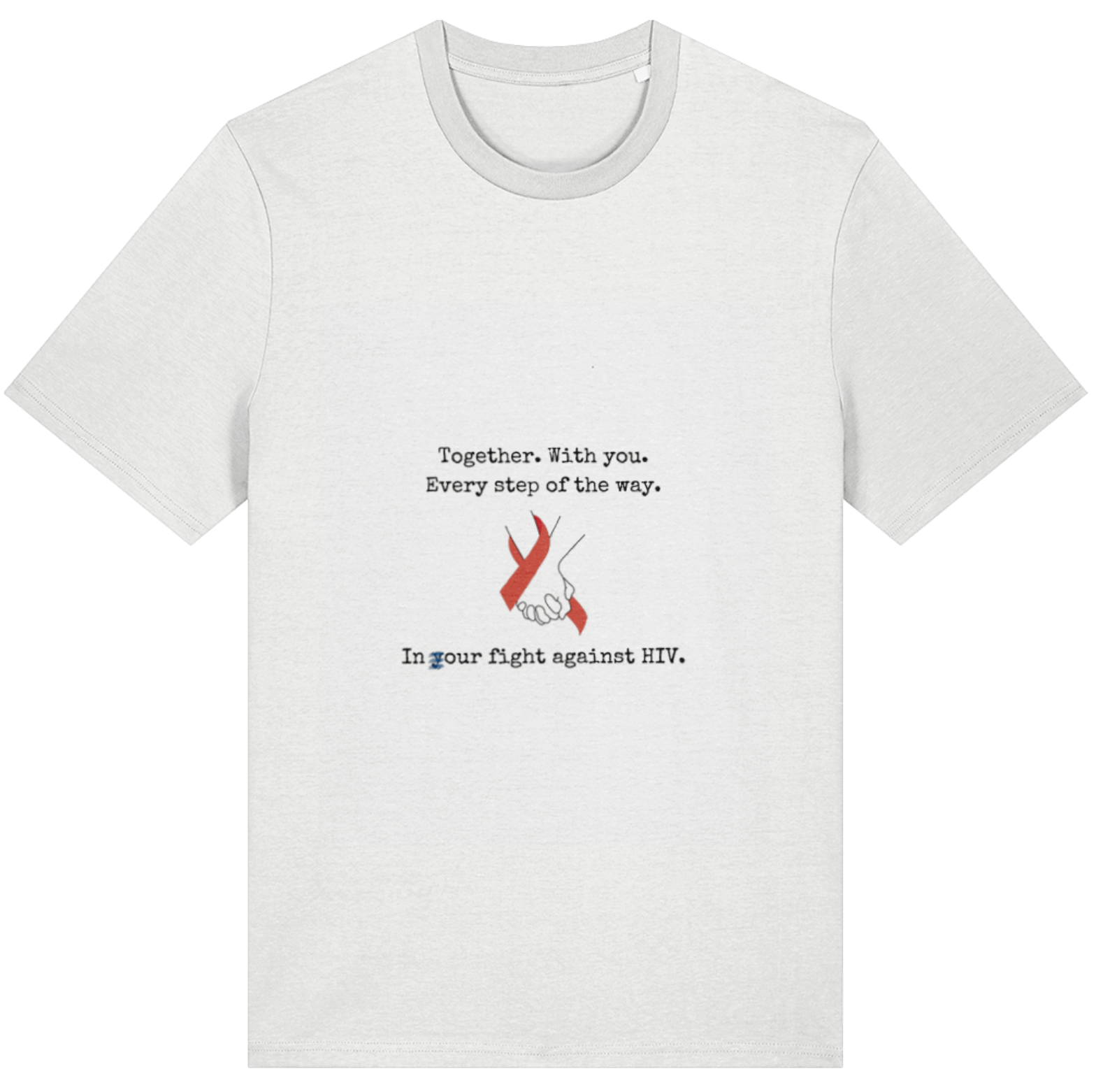 Organic Cotton Together With You Positive HIV Message - Unisex Tee