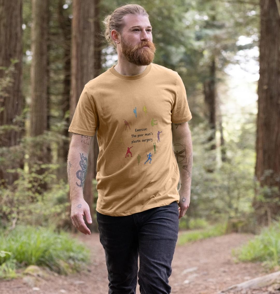 🇬🇧 Exercise The Poor Man's Plastic Surgery (Light) - Unisex Organic Cotton T-Shirt