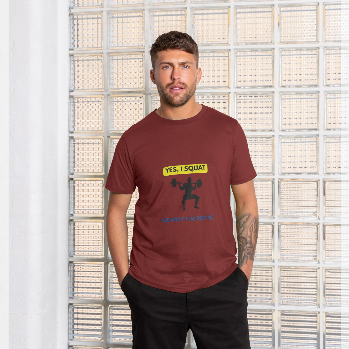 🇬🇧 Yes I Squat See Back For Details (Light) - Unisex Organic Cotton T-Shirt