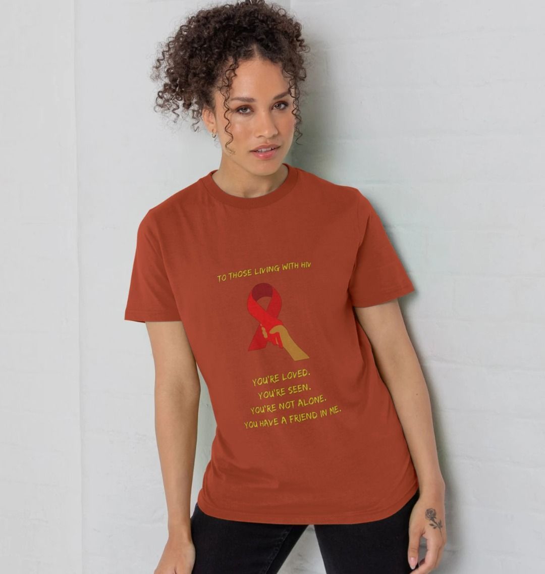 🇬🇧 HIV Outreach (Dark) - Unisex Organic Cotton T-Shirt