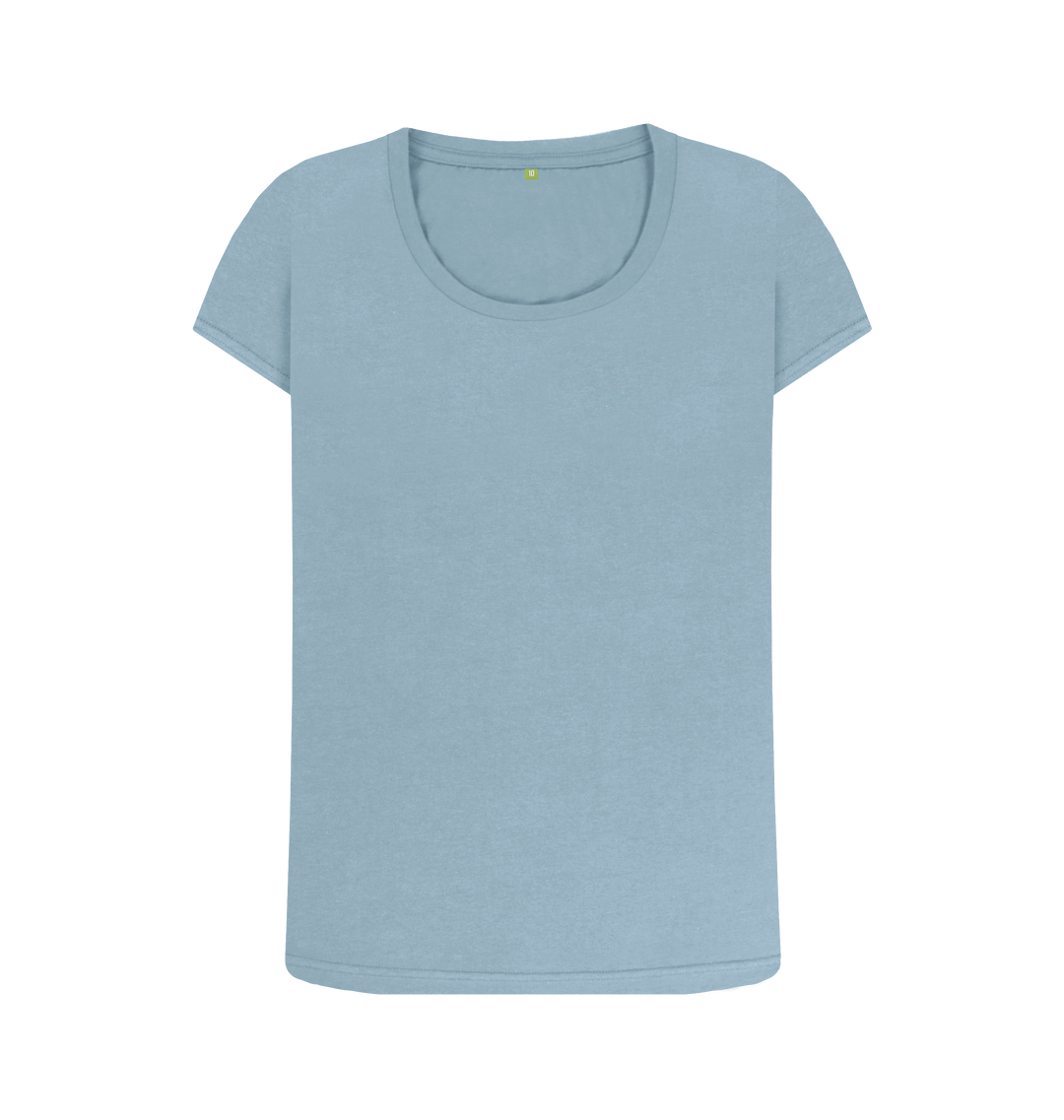 Stone Blue Printed T-shirt Front