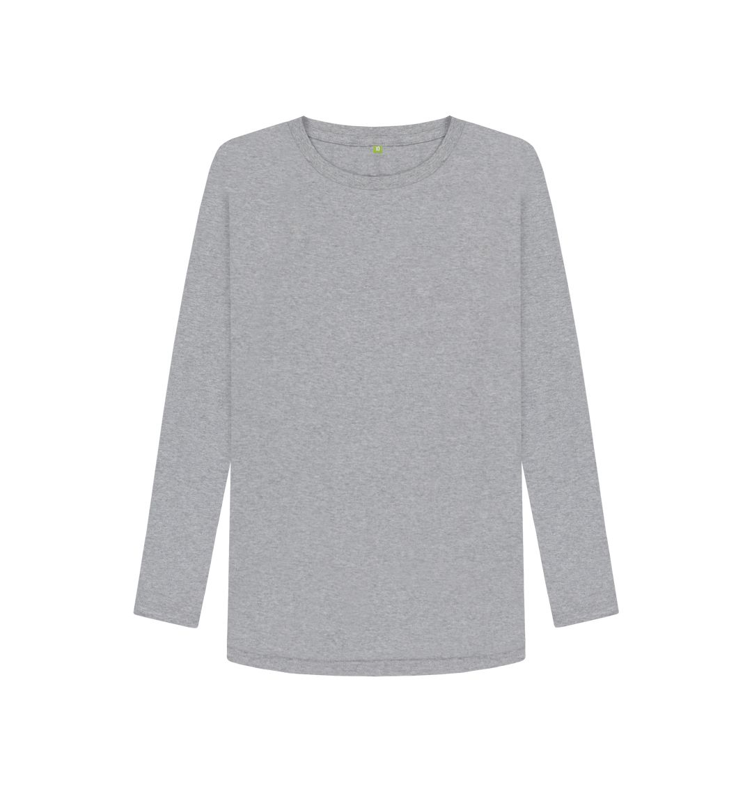 Athletic Grey \ud83c\uddec\ud83c\udde7 Empty Canvas - Women's Organic Long Sleeve T-shirt