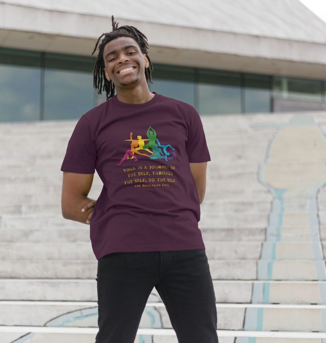🇬🇧 Yoga is a journey (Dark) - Unisex Organic Cotton T-Shirt