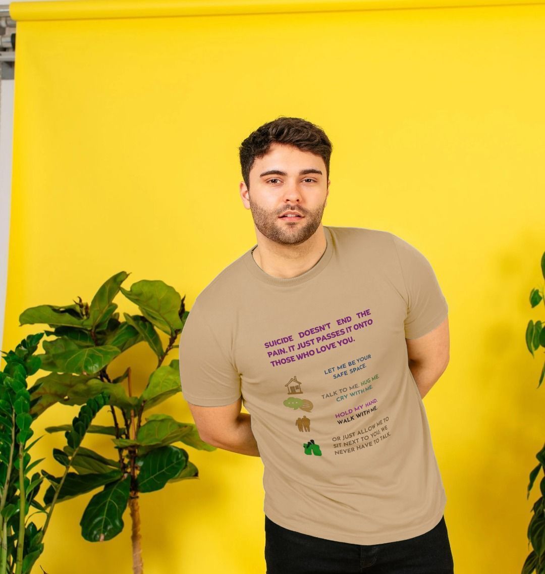 π¬π§ Suicide Doesn't End The Pain It Just Passes It Onto Those Who Love You (Light) - Unisex Organic Cotton T-Shirt