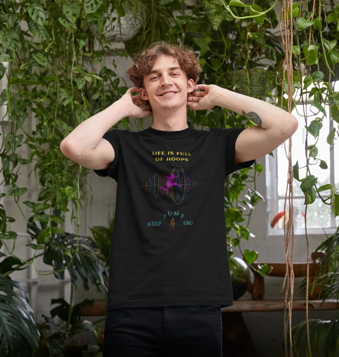 π¬π§ Life Is Full Of Hoops Keep Jumping - Unisex Organic Cotton T-Shirt