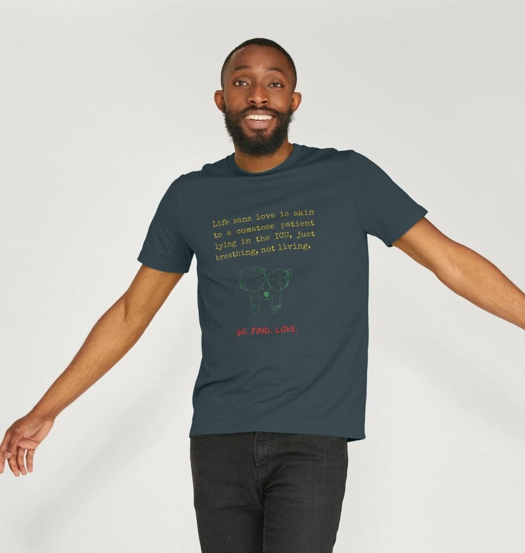 🇬🇧 Go Find Love (Dark) - Unisex Organic Cotton T-Shirt