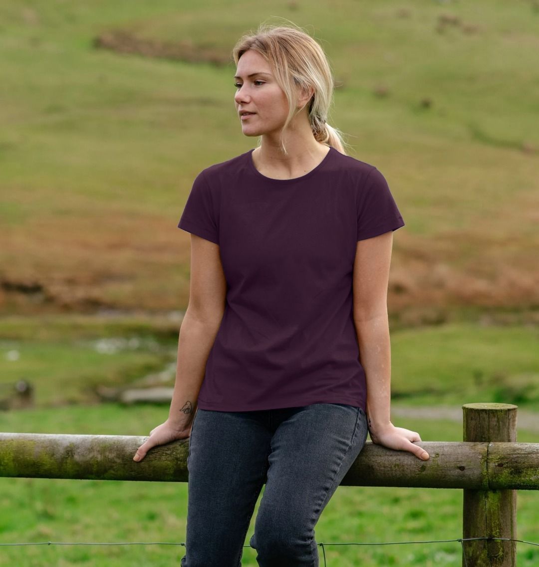 🇬🇧 Empty Canvas - Women's Organic Crew Neck T-shirt (Dark)