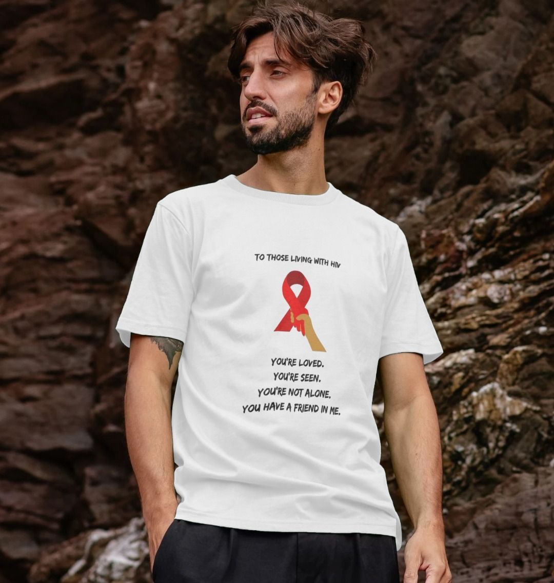 🇬🇧 HIV Outreach (Light) - Unisex Organic Cotton T-Shirt