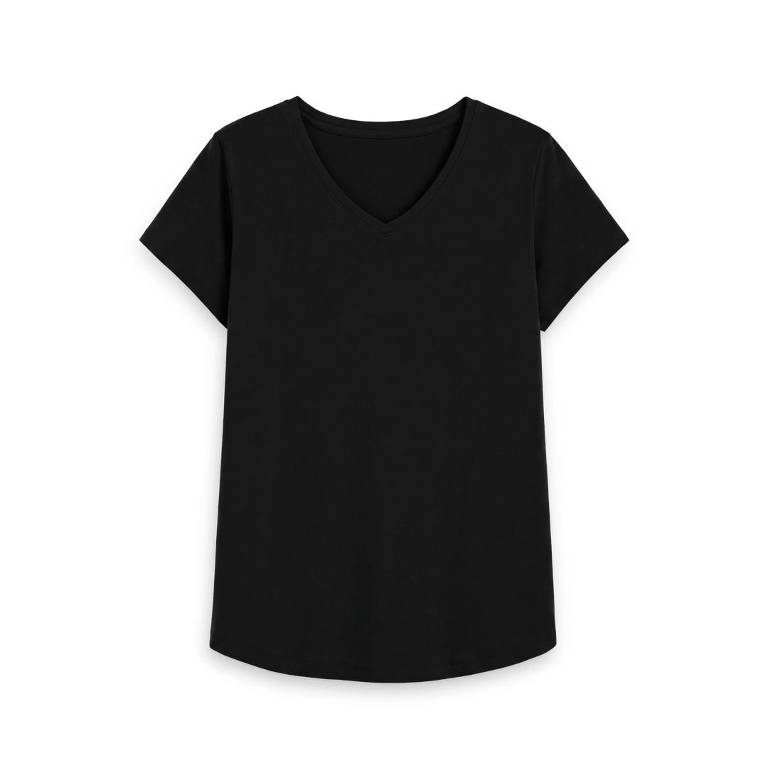 Black Printed T-shirt Front