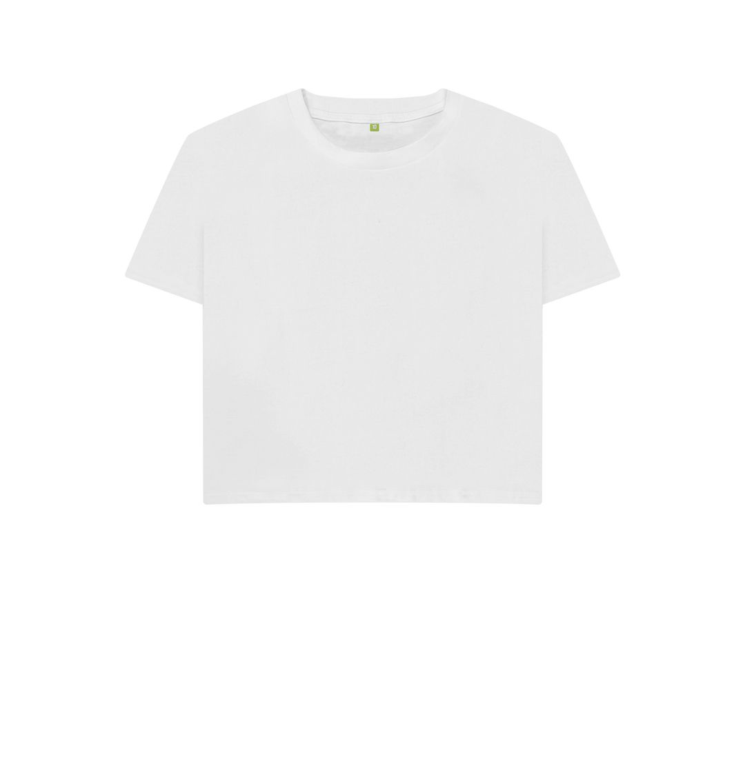 White \\ud83c\\uddec\\ud83c\\udde7 Empty Canvas - Women's Organic Boxy Tee