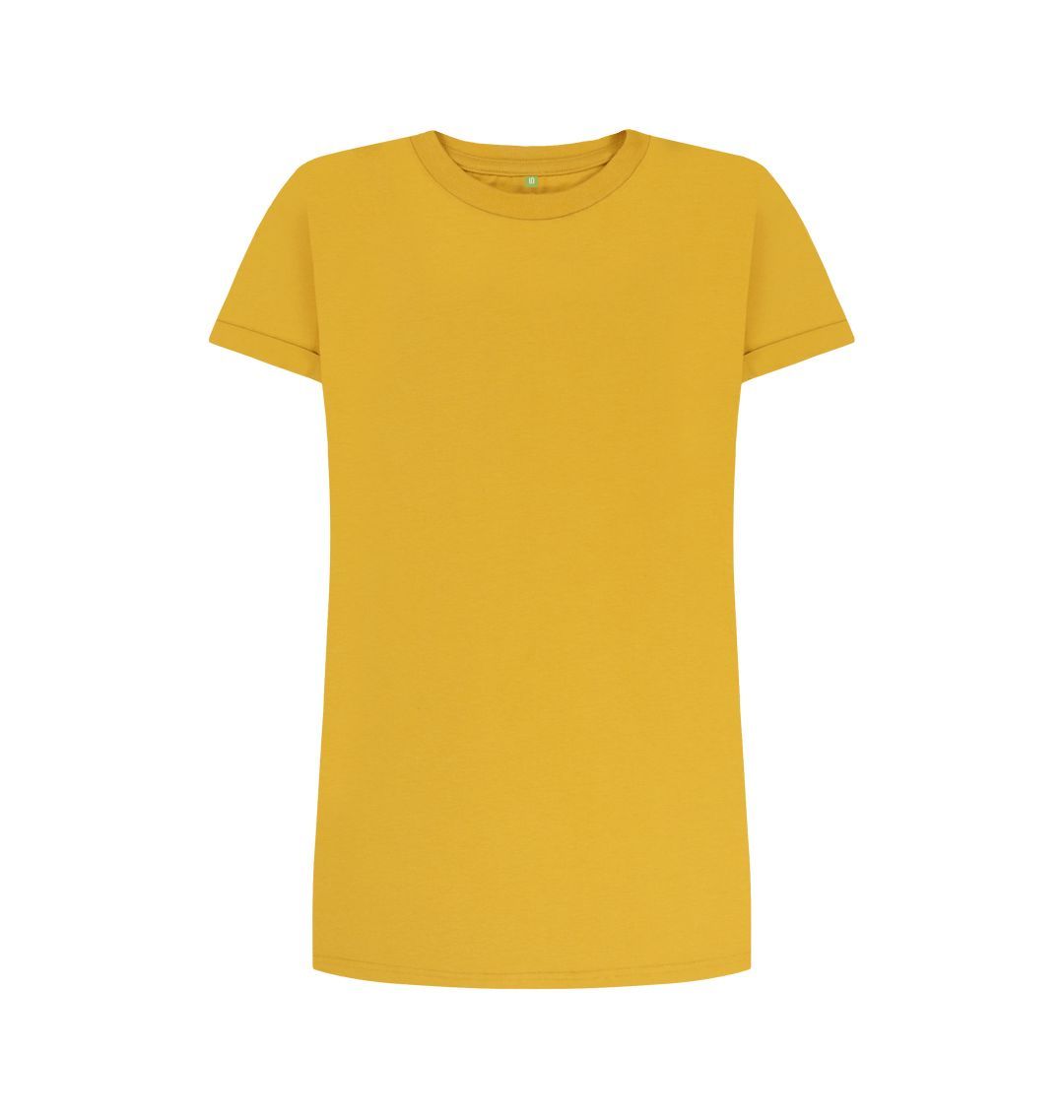 Mustard \\ud83c\\uddec\\ud83c\\udde7 Empty Canvas - Women's Organic T-shirt Dress