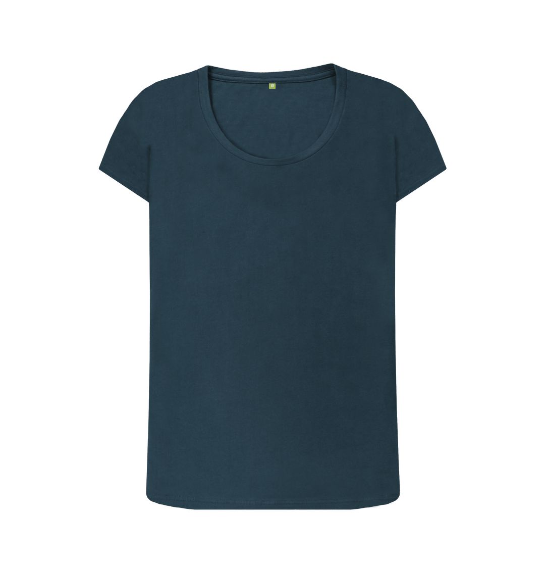 Denim Blue \\\\ud83c\\\\uddec\\\\ud83c\\\\udde7 Empty Canvas - Women's Organic Scoop Neck T-shirt (Dark)