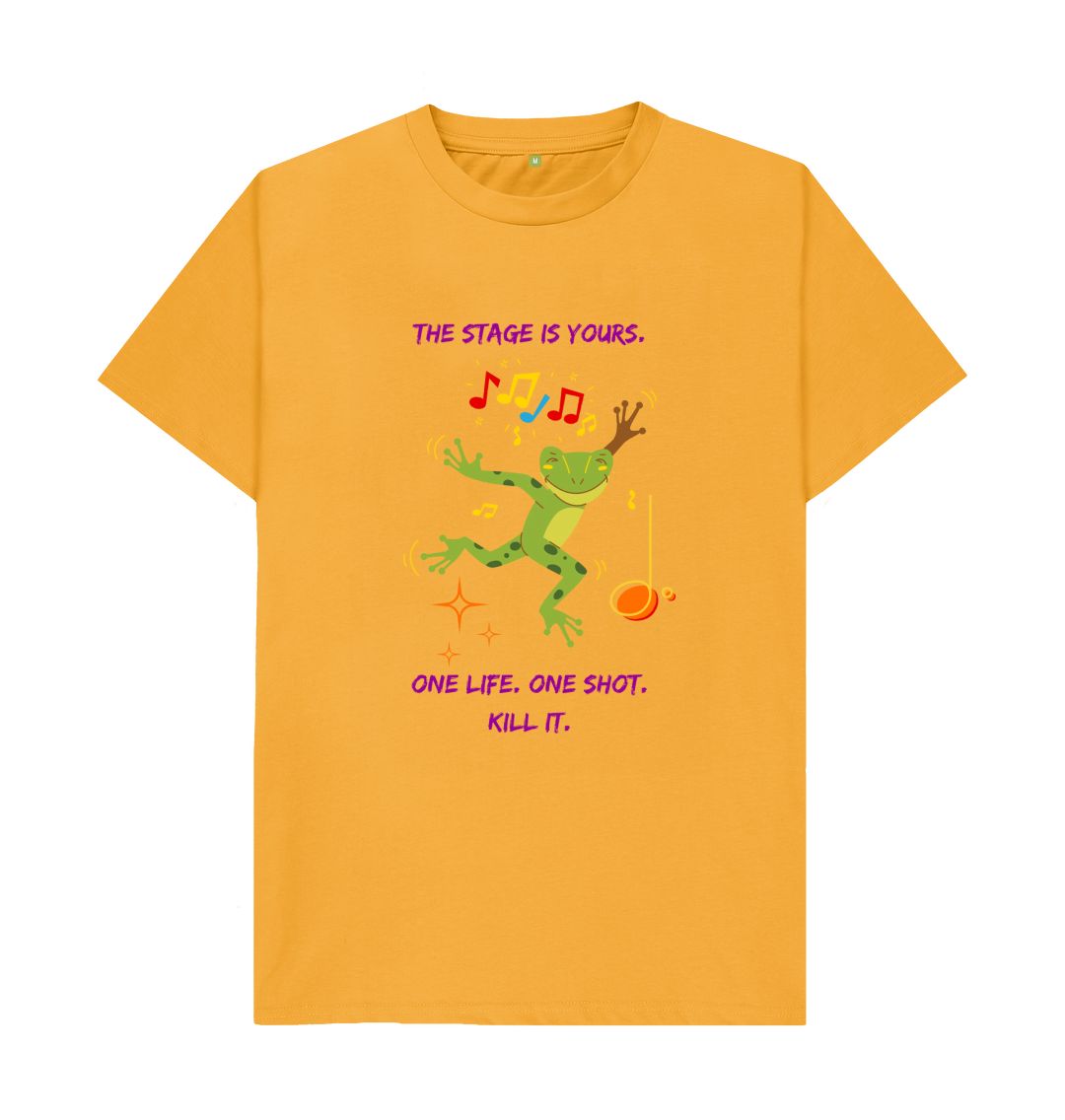 Mustard \ud83c\uddec\ud83c\udde7 The Stage Is Yours One Shot One Life Kill It (Light) - Unisex Organic Cotton T-Shirt