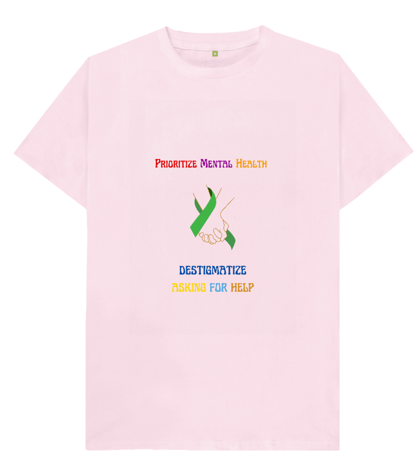 🇬🇧 Prioritize Mental Health Destigmatize Asking For Help - Unisex Organic Cotton T-Shirt