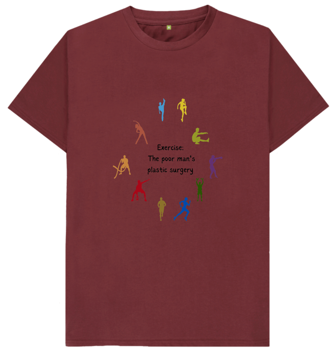 🇬🇧 Exercise The Poor Man's Plastic Surgery (Light) - Unisex Organic Cotton T-Shirt