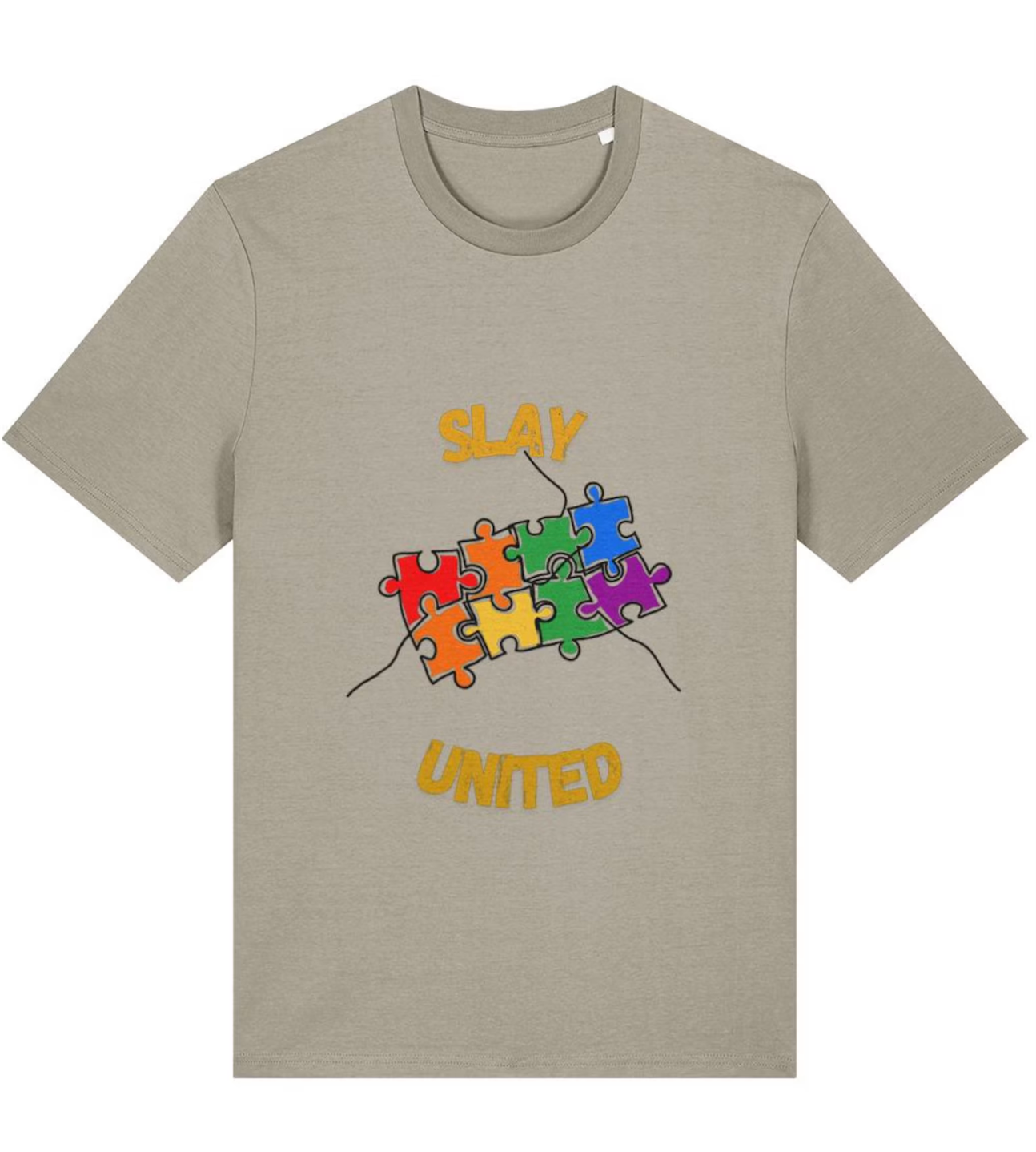 Organic Cotton Slay United Pride Rainbow T-Shirt - LGBTQ+ Unisex Tee
