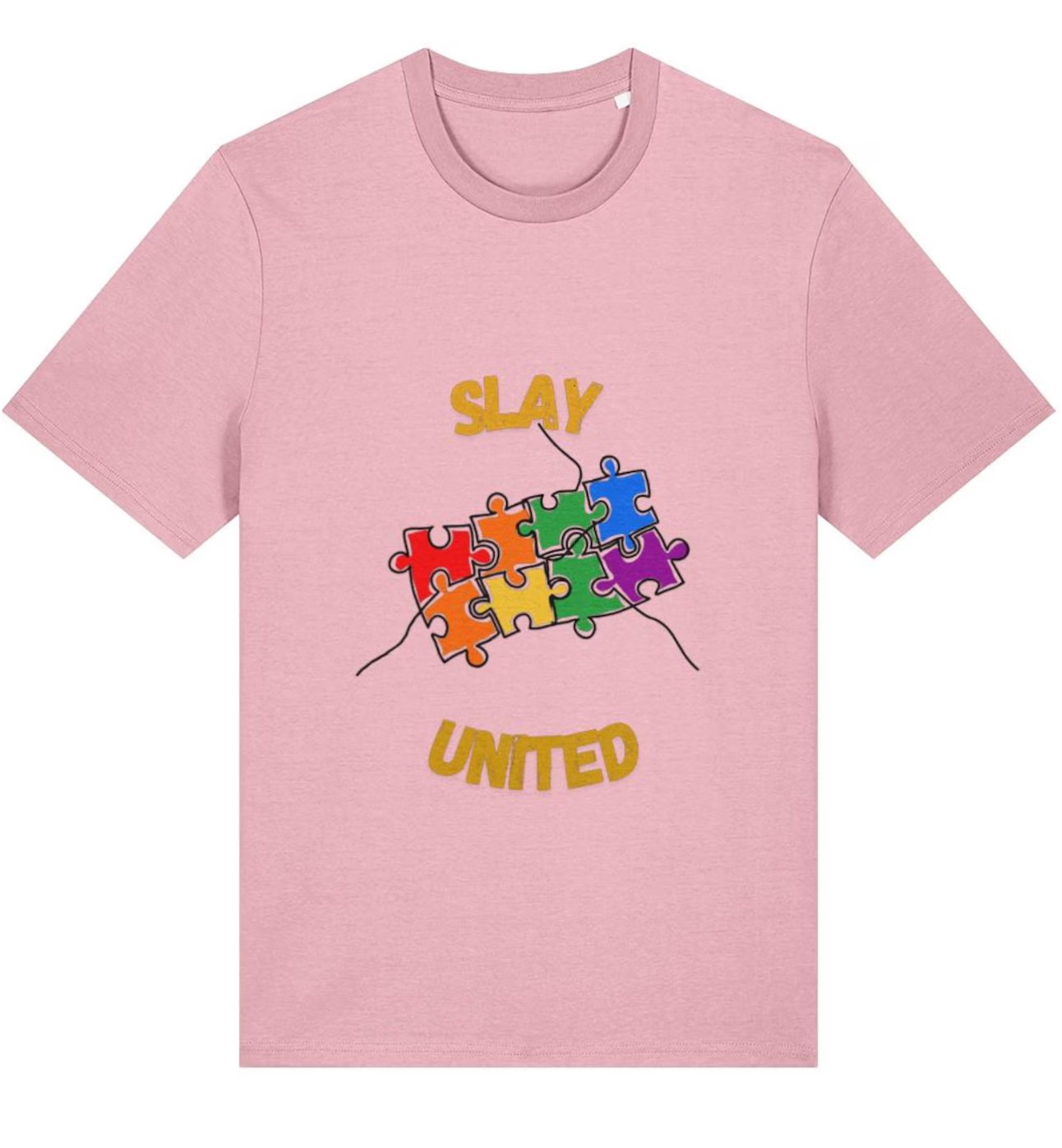 Organic Cotton Slay United Pride Rainbow T-Shirt - LGBTQ+ Unisex Tee