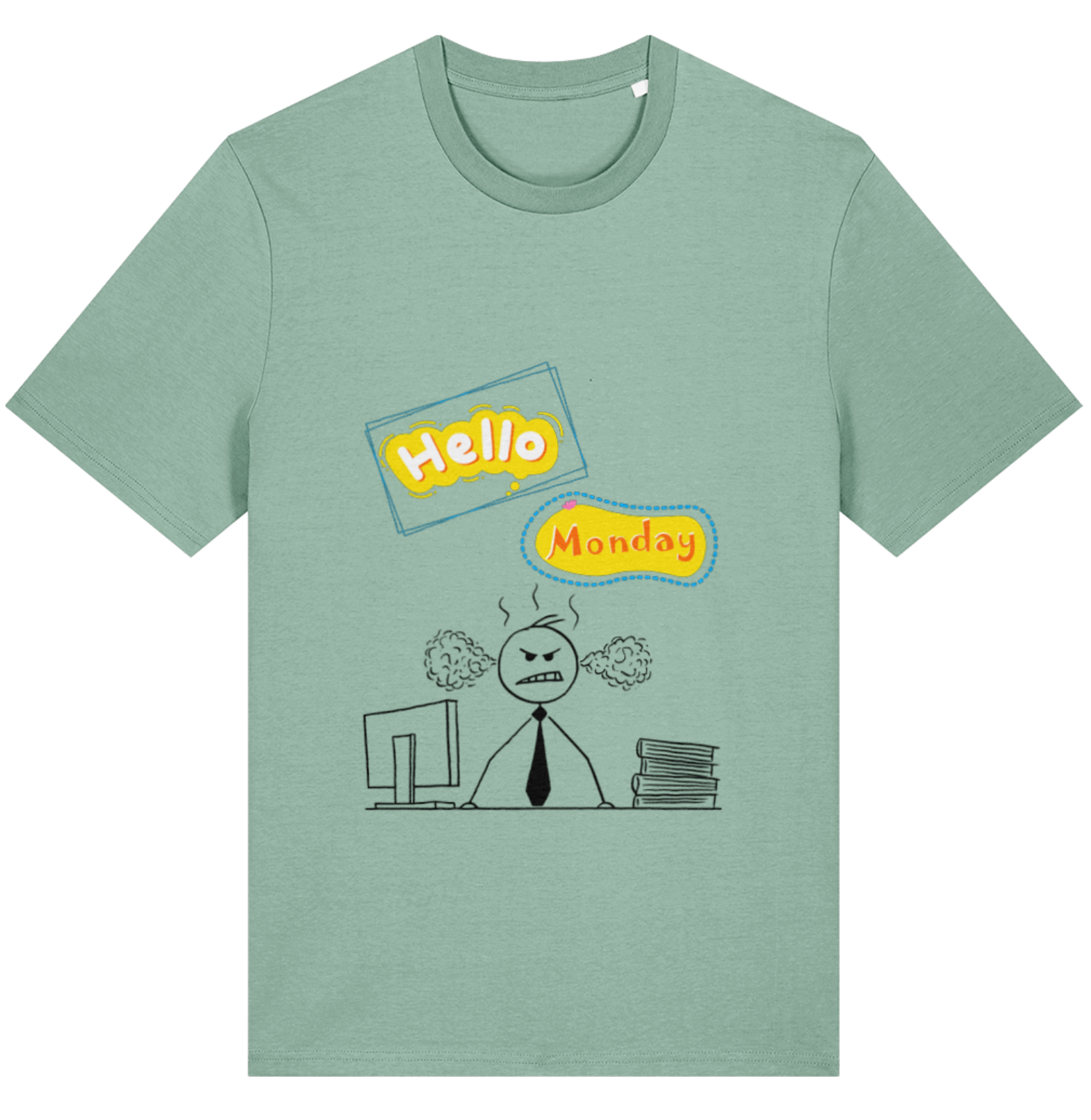 Organic Cotton Funny Hello Monday - Unisex Tee