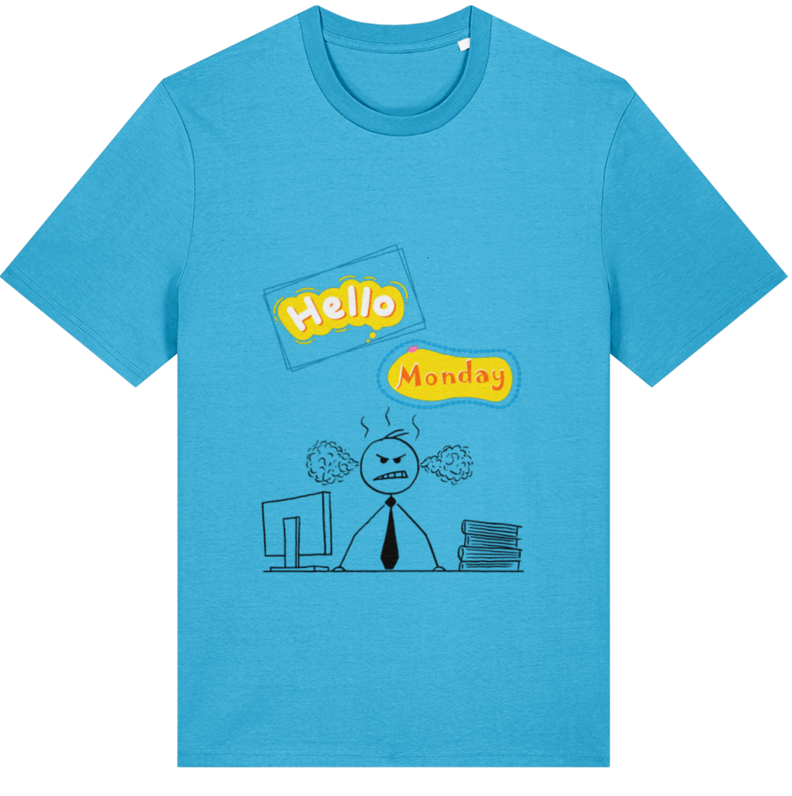 Organic Cotton Funny Hello Monday - Unisex Tee