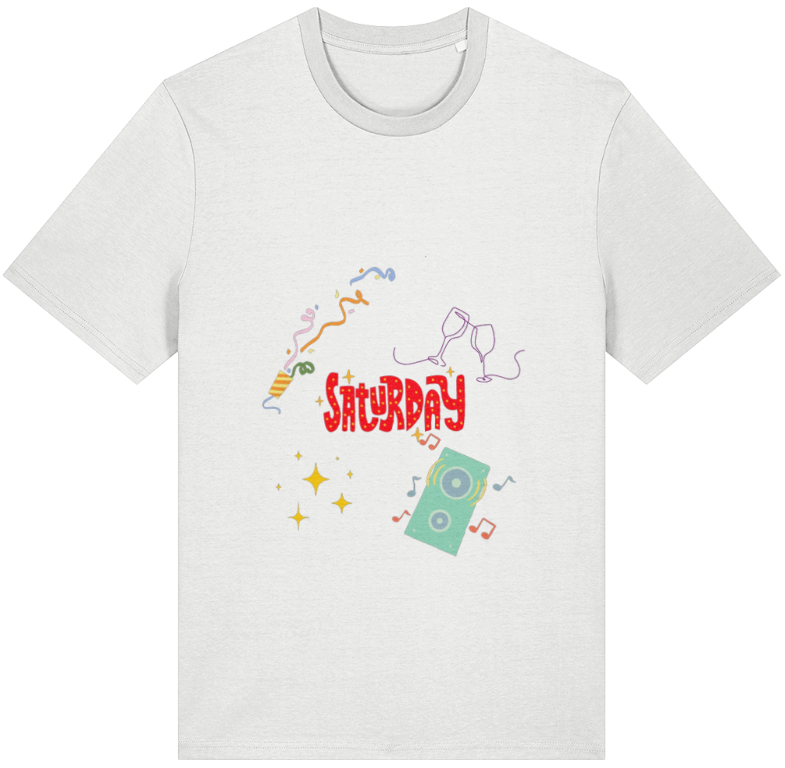 Organic Cotton Funny Saturday Night - Unisex Tee