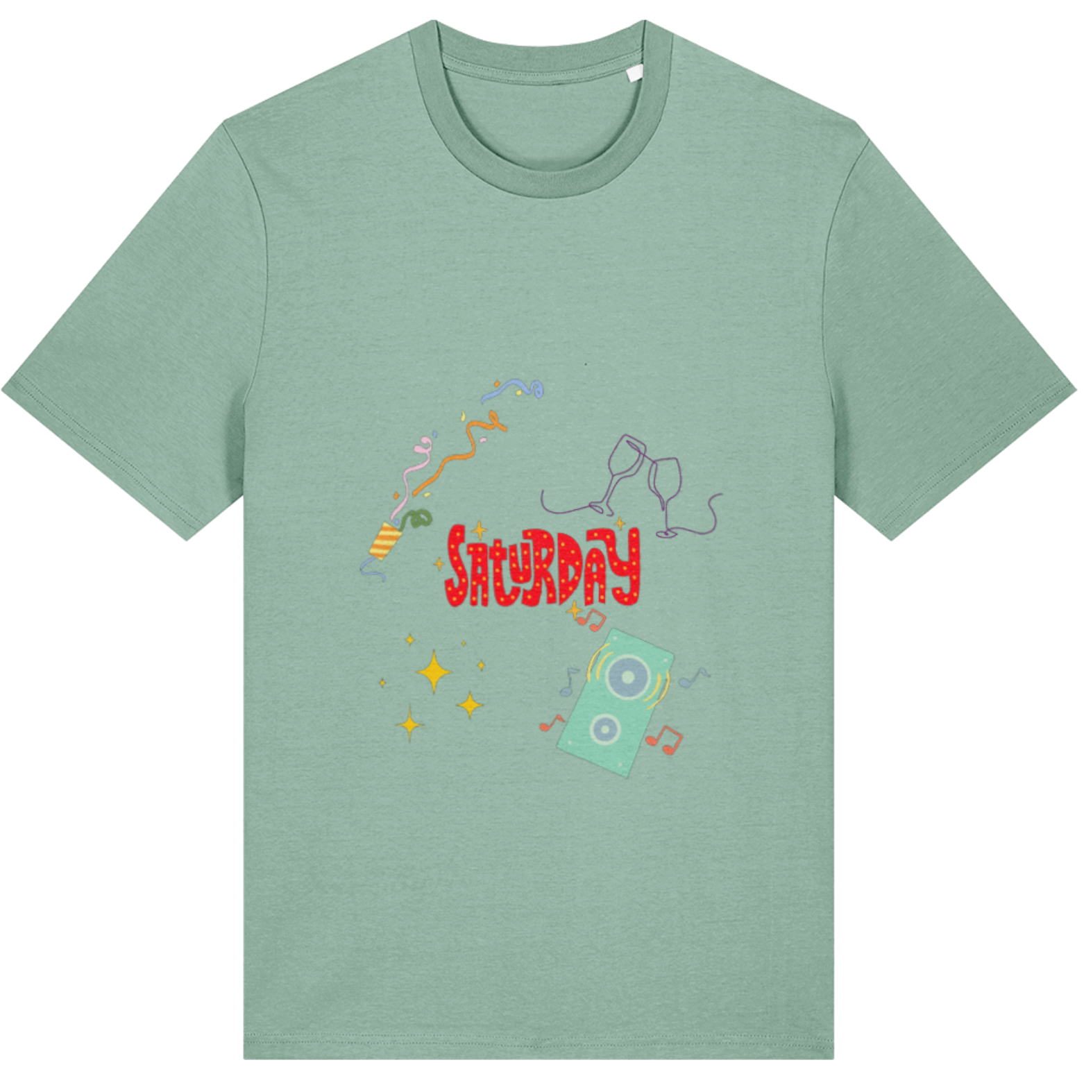 Organic Cotton Funny Saturday Night - Unisex Tee
