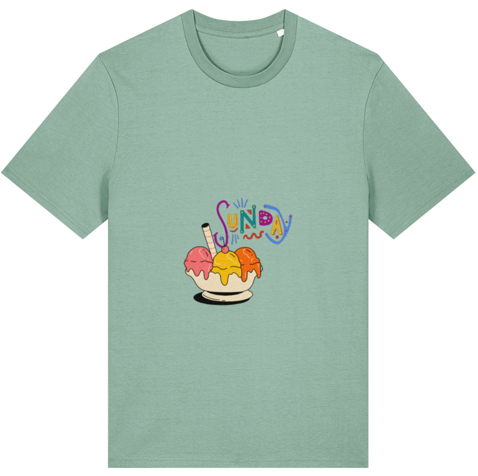 Organic Cotton Funny Sunday Sundae - Unisex Tee