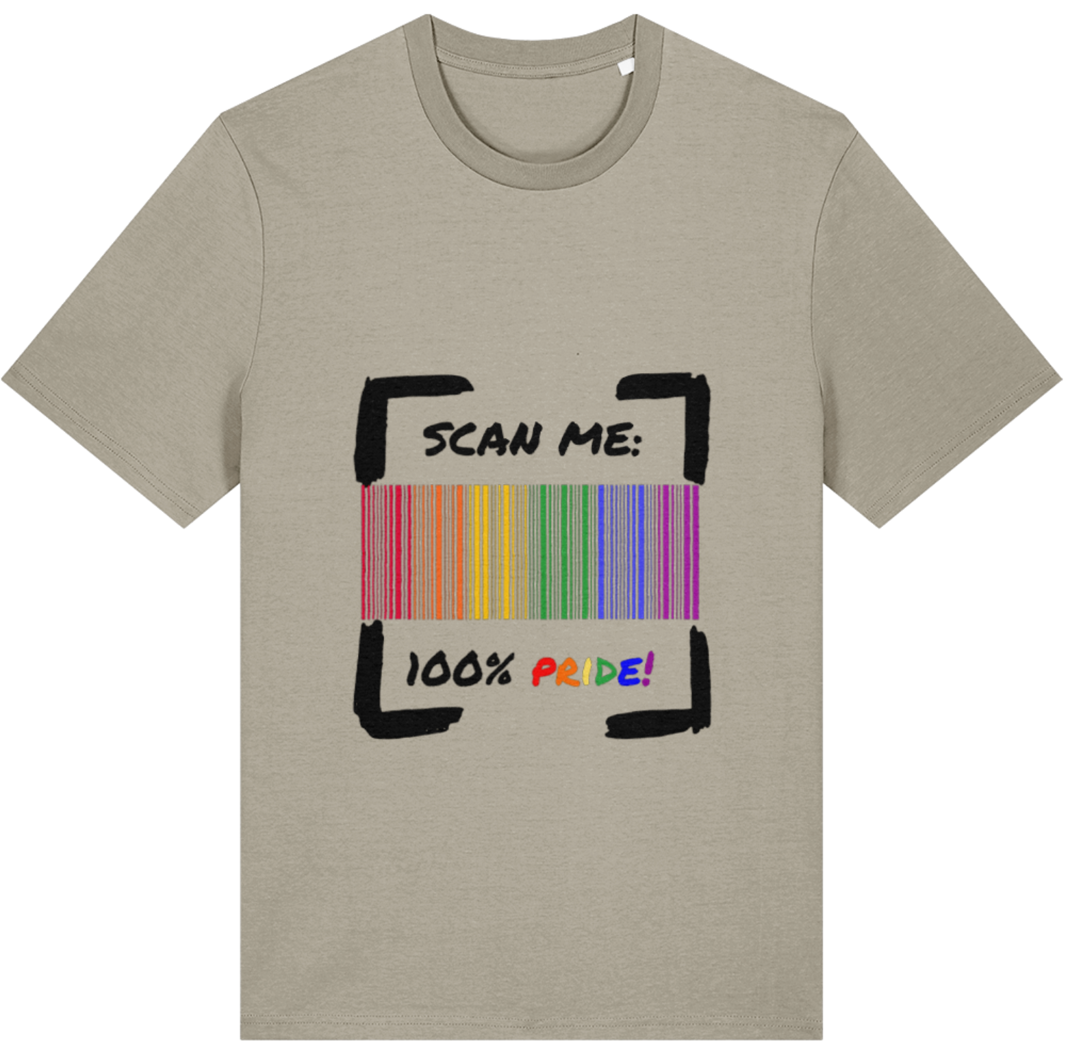 Organic Cotton Scan Me 100% Pride - Unisex Tee
