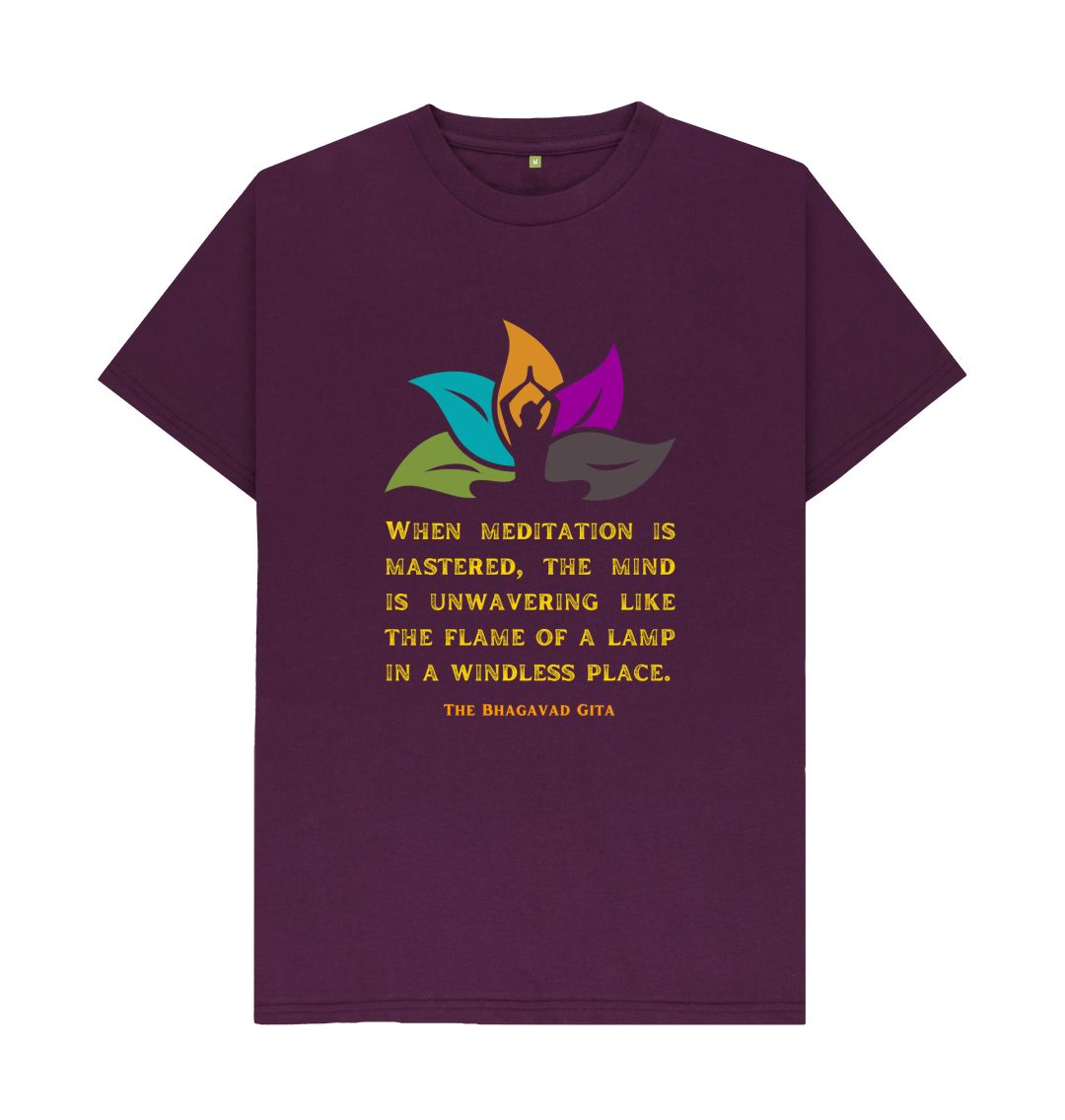 Purple \\\\\\\\ud83c\\\\\\\\uddec\\\\\\\\ud83c\\\\\\\\udde7 Meditation: The Ultimate Mind Medicine (Dark) - Unisex Organic Cotton T-Shirt