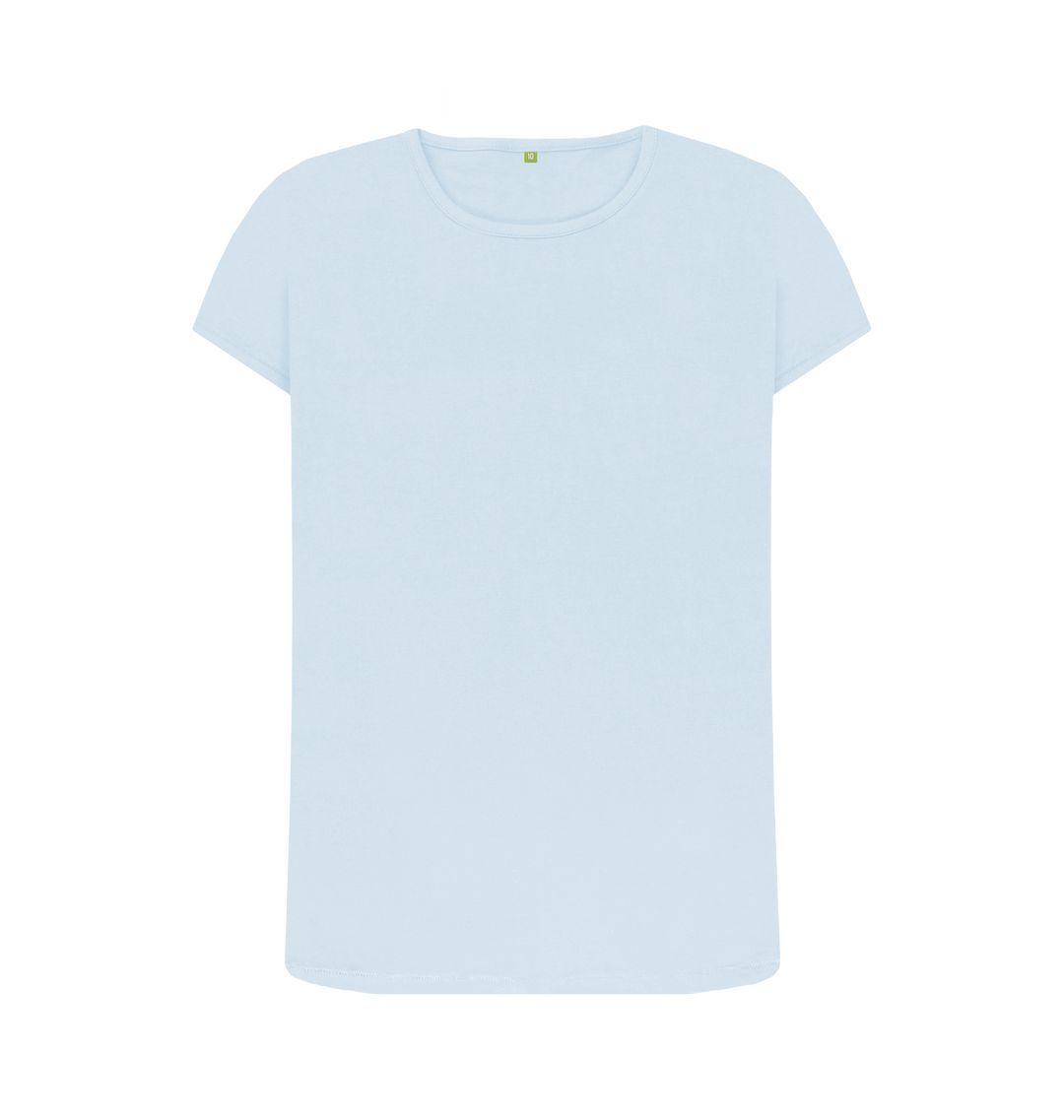 Sky Blue \ud83c\uddec\ud83c\udde7 Empty Canvas - Women's Organic Crew Neck T-shirt (Light)