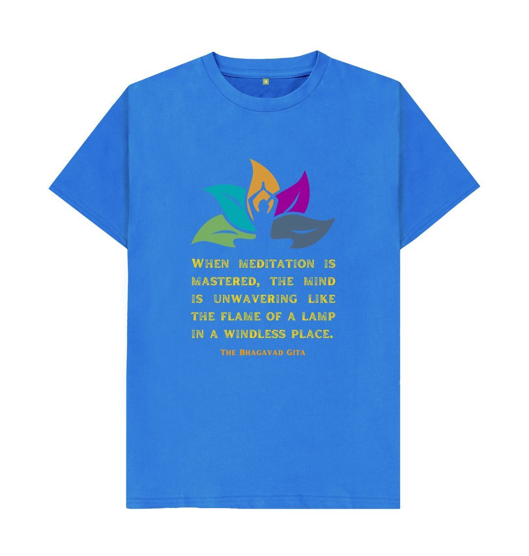 Bright Blue \\\\\\\\ud83c\\\\\\\\uddec\\\\\\\\ud83c\\\\\\\\udde7 Meditation: The Ultimate Mind Medicine (Dark) - Unisex Organic Cotton T-Shirt