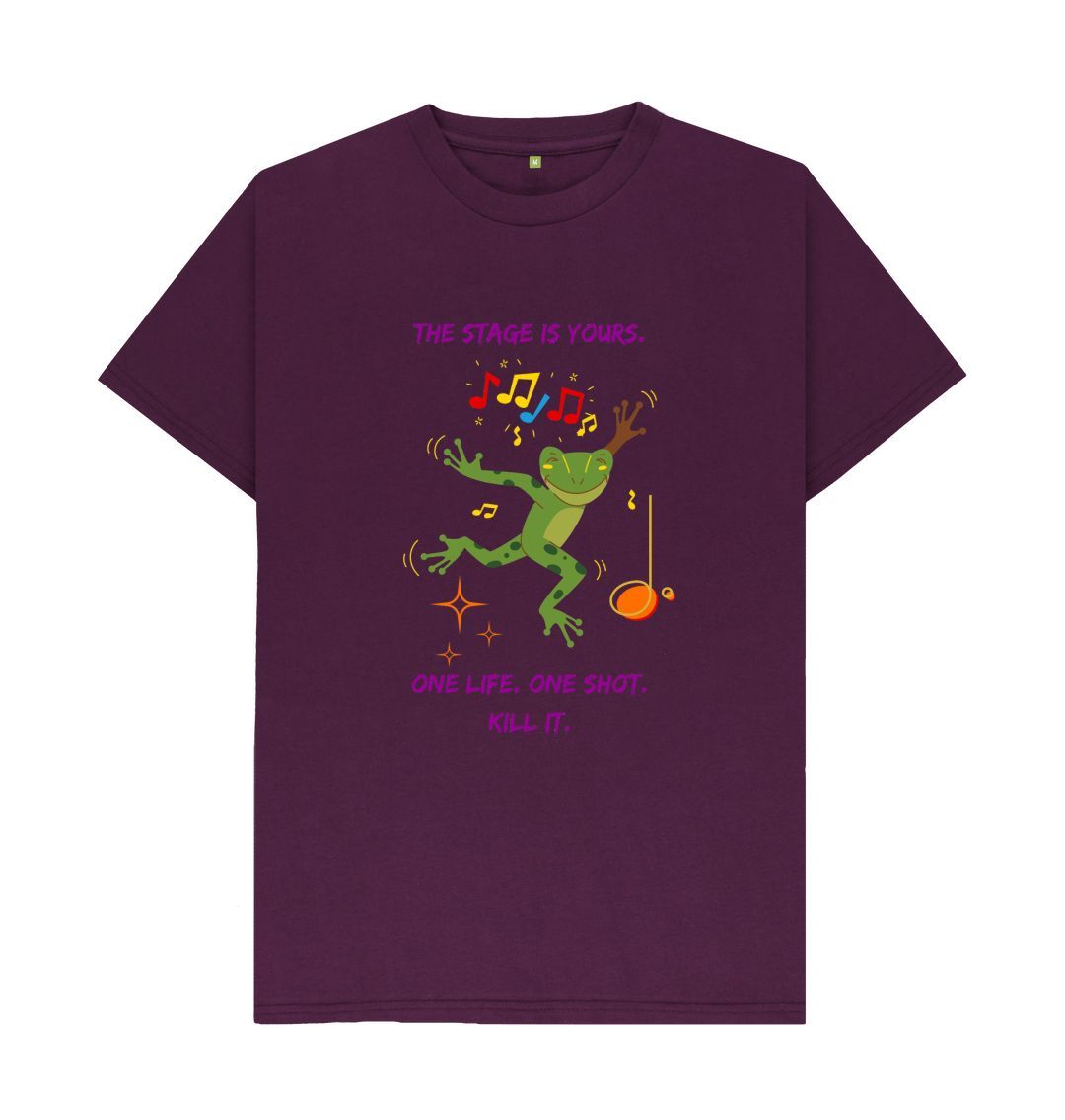 Purple \ud83c\uddec\ud83c\udde7 The Stage Is Yours One Shot One Life Kill It (Dark) - Unisex Organic Cotton T-Shirt