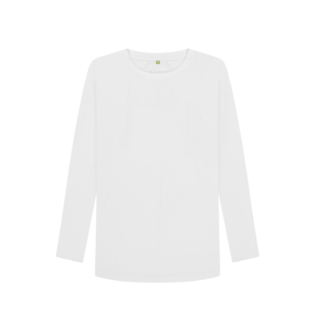 White \ud83c\uddec\ud83c\udde7 Empty Canvas - Women's Organic Long Sleeve T-shirt