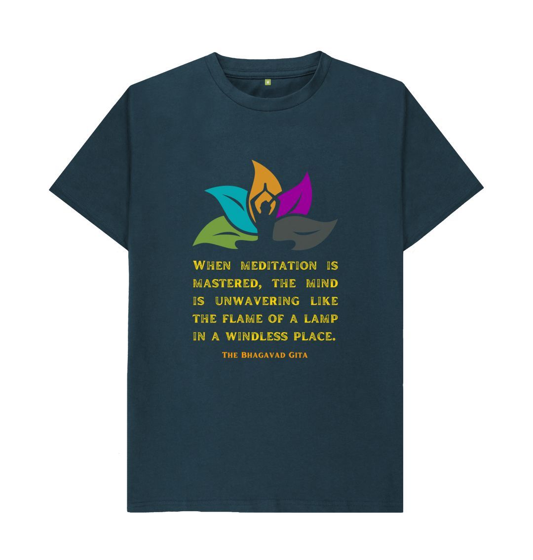 Denim Blue \\\\\\\\ud83c\\\\\\\\uddec\\\\\\\\ud83c\\\\\\\\udde7 Meditation: The Ultimate Mind Medicine (Dark) - Unisex Organic Cotton T-Shirt