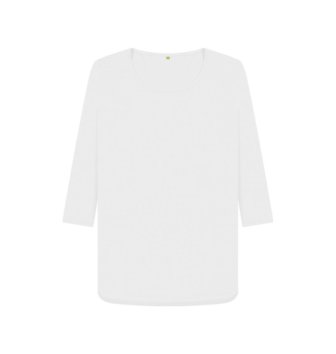 White \\\\ud83c\\\\uddec\\\\ud83c\\\\udde7 Empty Canvas - Women's Organic 3\\\\\\\/4 Sleeve T-shirt