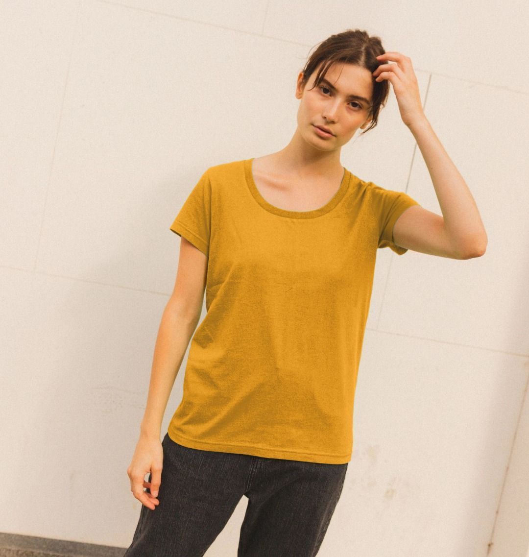 🇬🇧 Empty Canvas - Women's Organic Scoop Neck T-shirt (Light)