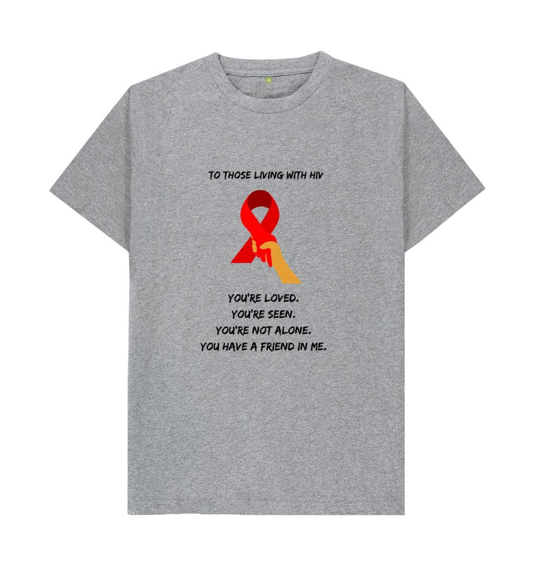 Athletic Grey \ud83c\uddec\ud83c\udde7 HIV Outreach (Light) - Unisex Organic Cotton T-Shirt