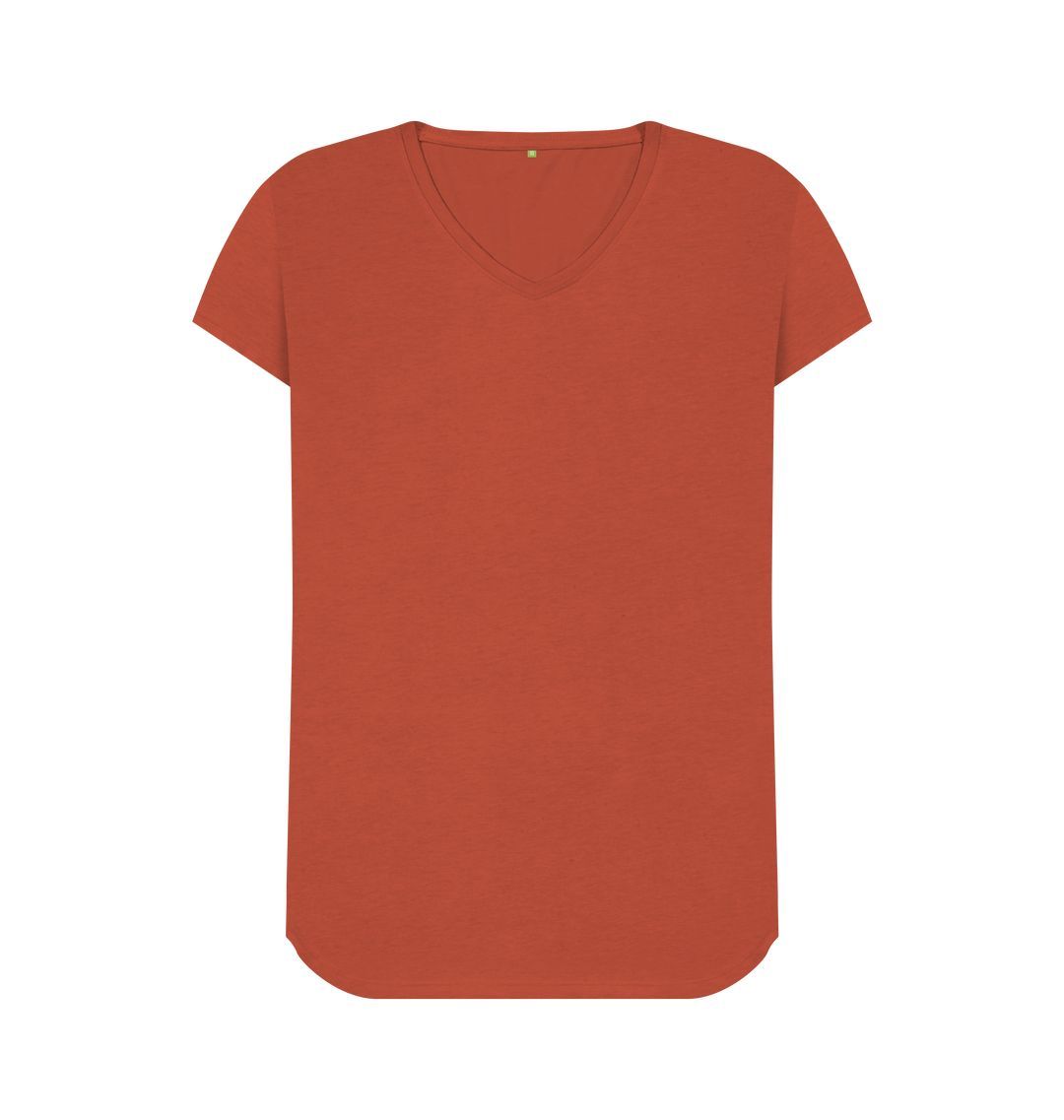 Rust \ud83c\uddec\ud83c\udde7 Empty Canvas - Women's Organic V-Neck T-shirt