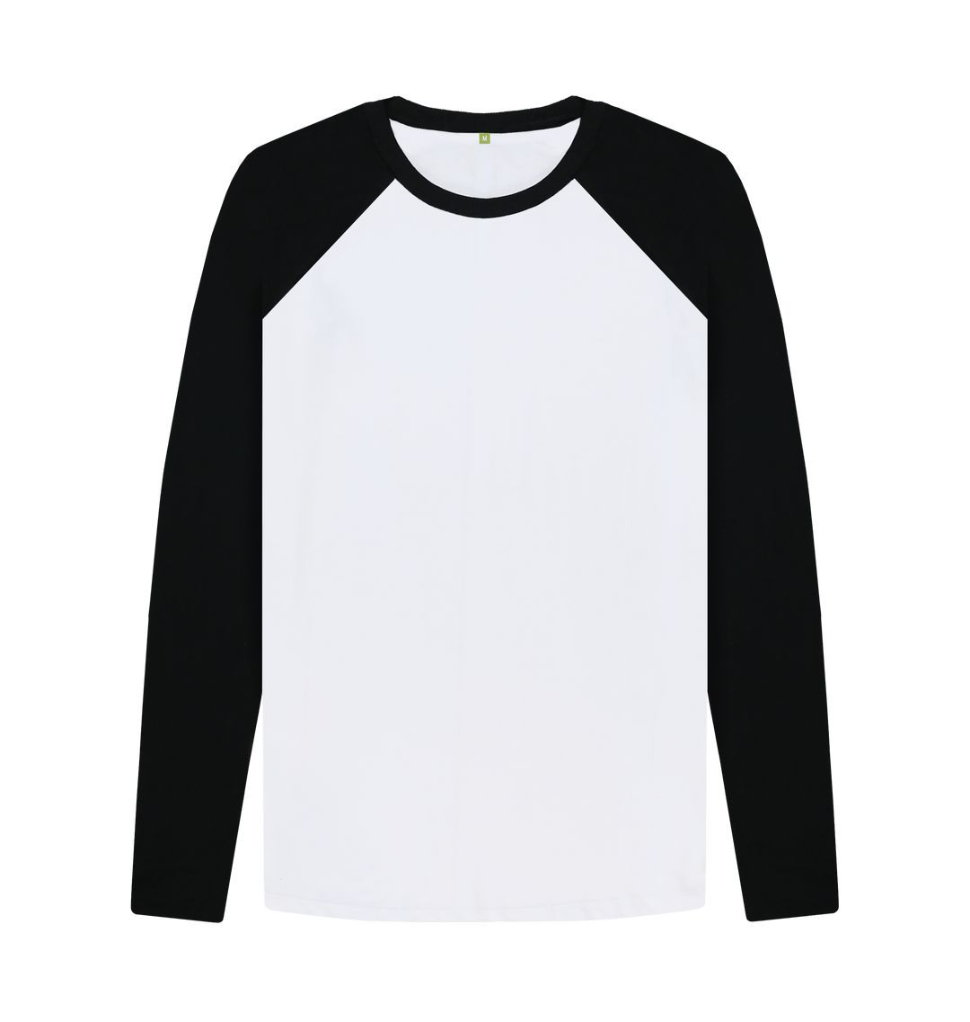 Black-White \ud83c\uddec\ud83c\udde7 Empty Canvas - Men's Organic Baseball T-shirt