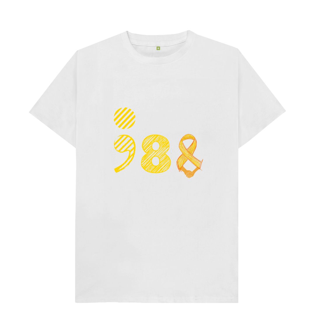 White \ud83c\uddec\ud83c\udde7 988 - Unisex Organic Cotton T-Shirt