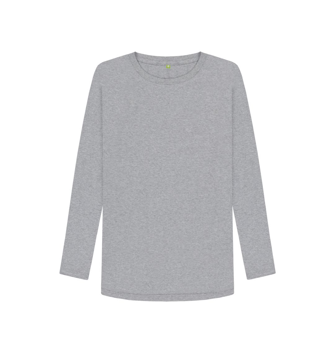 Athletic Grey \ud83c\uddec\ud83c\udde7 Empty Canvas - Women's Organic Long Sleeve T-shirt