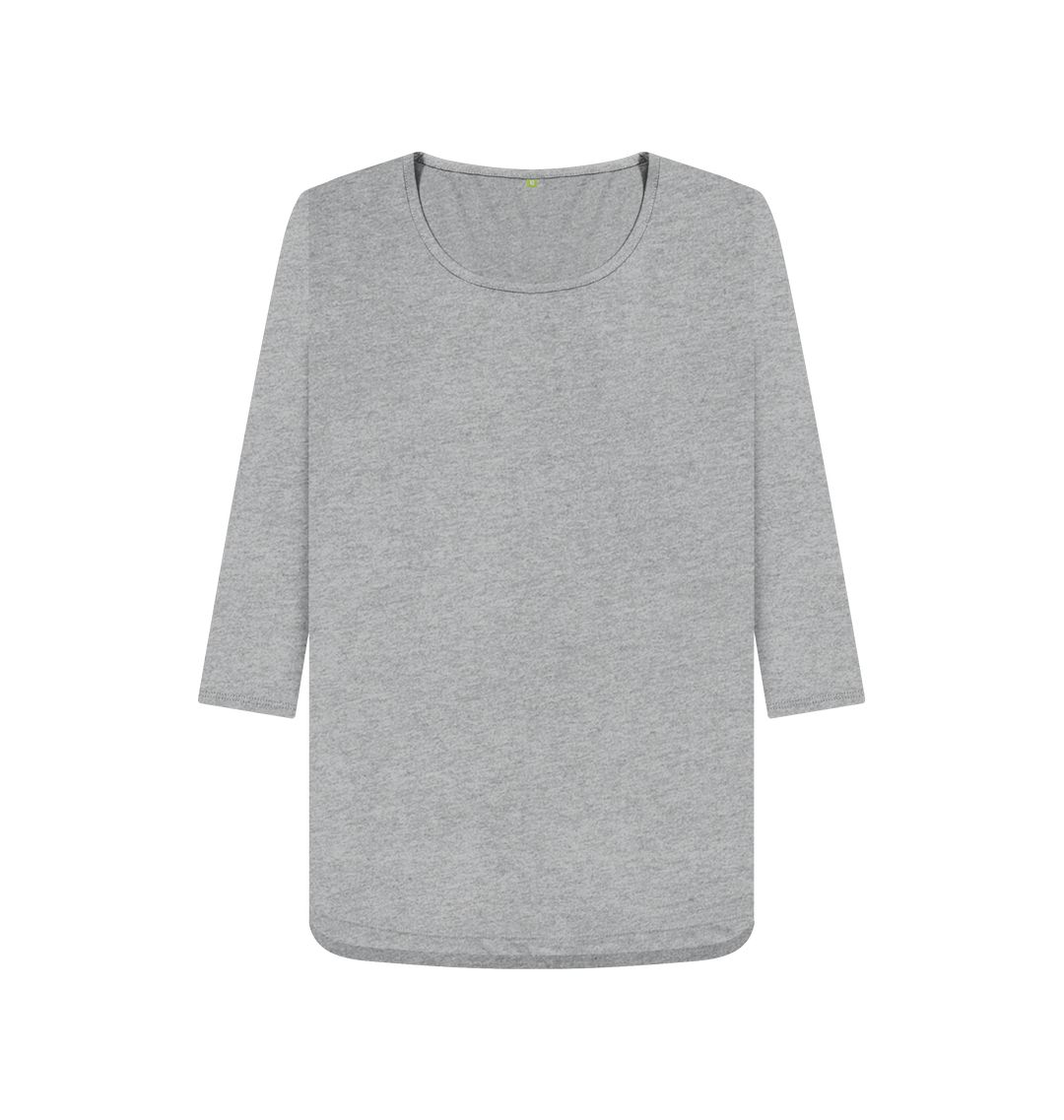 Athletic Grey \\\\ud83c\\\\uddec\\\\ud83c\\\\udde7 Empty Canvas - Women's Organic 3\\\\\\\/4 Sleeve T-shirt